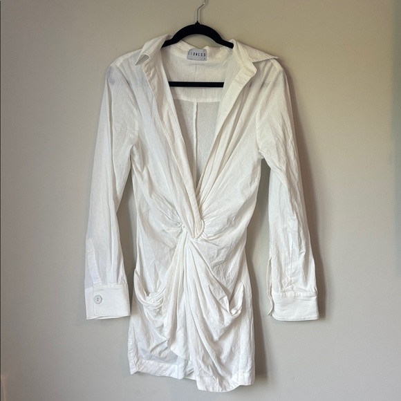 Lioness White Dress (linen feels material) size Small - Picture 8 of 8